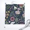 Blue Floral Pink Flowers Boho Botanical Medium Scale Custom Printed Fabric by Spoonflower Various Fabrics by the Yard or Fat Quarter